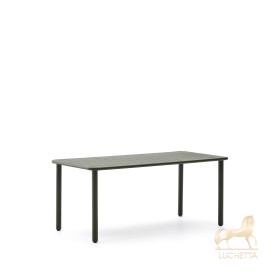 Уличный стол Brai из оцинкованной стали зелёного цвета 180 x 90 см