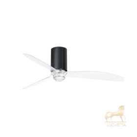 Потолочный вентилятор Mini Tube Fan LED черный/прозрачный 128 см