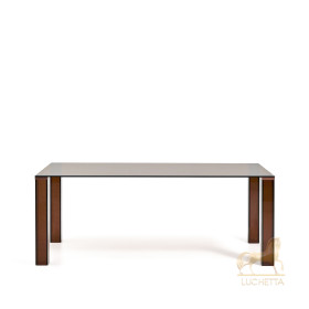 Стол Adularia из коричневого закаленного стекла 200 x 100 см