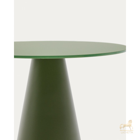 Журнальный столик Wilshire из стекла и стали зеленый Ø50cm Журнальный столик Wilshire из стекла и стали зеленый Ø50cm