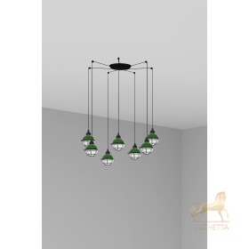 Люстра Claire 7L зеленая