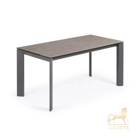Стол Atta 160 (220) x90 антрацит, серый, керамика