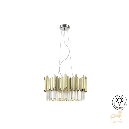 Люстра Tiara 6L хром-золотой Люстра Tiara 6L хром-золотой