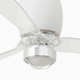 Потолочный вентилятор Eterfan мат. LED белый/прозрачный 128 см
