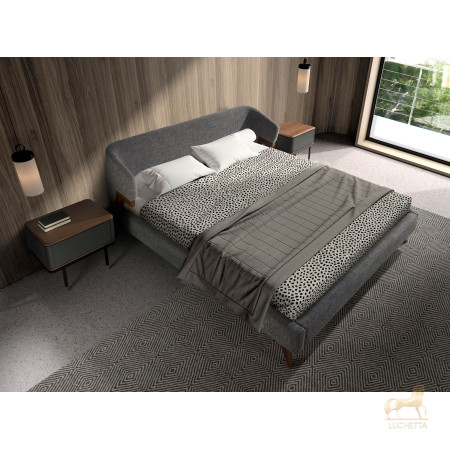 Кровать 7173/GC2323 из серой ткани 180 x 200 cm Кровать 7173/GC2323 из серой ткани 180 x 200 cm