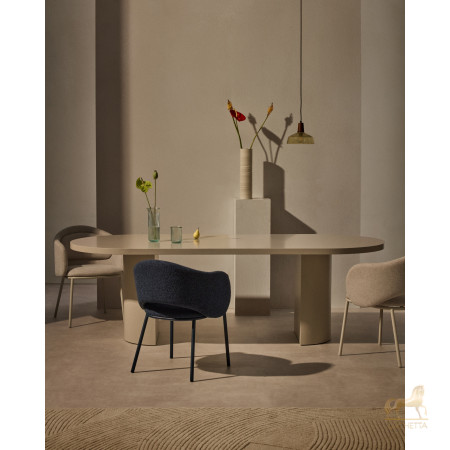Стол Nealy из лакированного МДФ в отделке экрю, 240 x 100 см Стол Nealy из лакированного МДФ в отделке экрю, 240 x 100 см