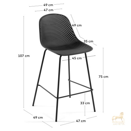 Барный стул Quinby серый Барный стул Quinby серый