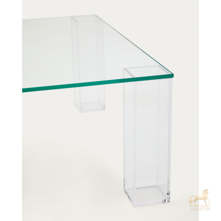 Журнальный столик Adularia из стекла прозрачного цвета 85 x 85 Журнальный столик Adularia из стекла прозрачного цвета 85 x 85