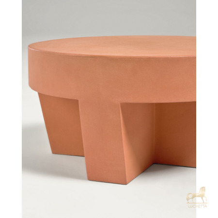 Кофейный столик Vilena из терракоты Ø 60 см Кофейный столик Vilena из терракоты Ø 60 см