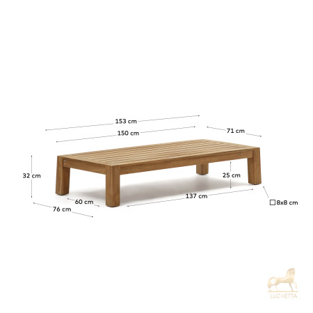 Forcanera Журнальный столик из массива тика 150 x 71 см Forcanera Журнальный столик из массива тика 150 x 71 см