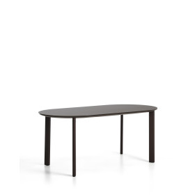Уличный стол Erice из алюминия и закаленного стекла коричневого цвета, 180 x 90 см