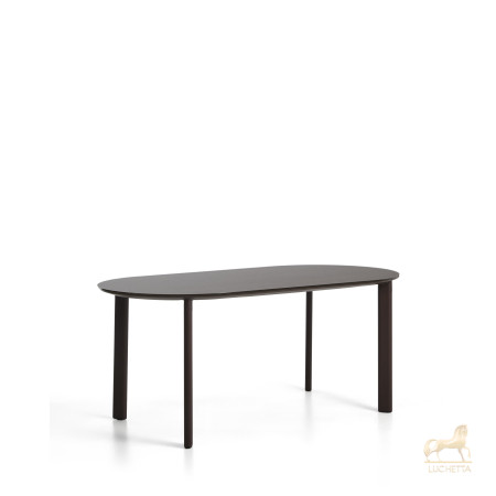 Уличный стол Erice из алюминия и закаленного стекла коричневого цвета, 180 x 90 см Уличный стол Erice из алюминия и закаленного стекла коричневого цвета, 180 x 90 см