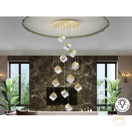 Люстра Priscila 12L золотая Люстра Priscila 12L золотая