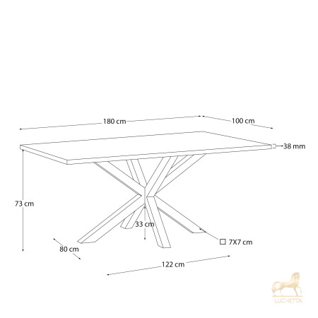 Стол Arya 180x100 дуб Стол Arya 180x100 дуб