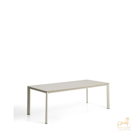 Уличный стол Anafi с бежевой столешницей из спеченного камня, 220 x 100 см Уличный стол Anafi с бежевой столешницей из спеченного камня, 220 x 100 см