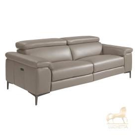 3-х местный диван 5320-3P-M5655 / 6122 с кожаной обивкой и механизмом релаксации