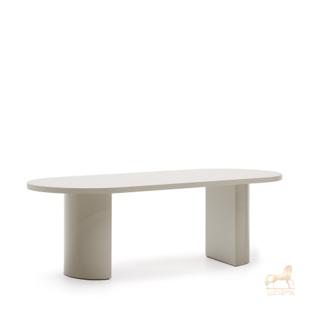 Стол Nealy из лакированного МДФ в отделке экрю, 240 x 100 см Стол Nealy из лакированного МДФ в отделке экрю, 240 x 100 см