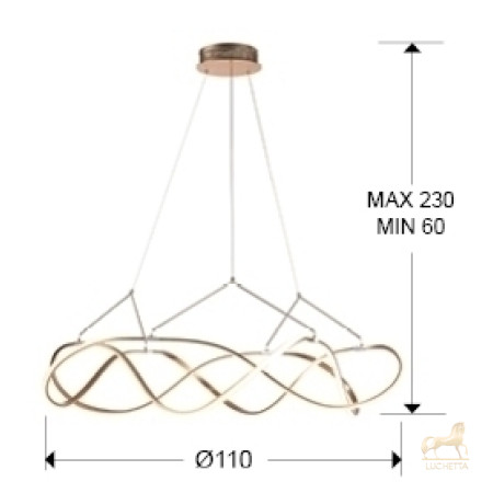 Подвесной светильник Molly 110Ø розовое золото DIM Подвесной светильник Molly 110Ø розовое золото DIM