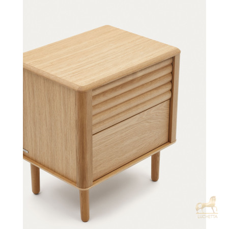 Lenon Тумбочка с 2 ящиками из шпона дуба 50 x 55 см Lenon Тумбочка с 2 ящиками из шпона дуба 50 x 55 см