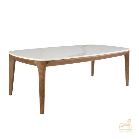 Овальный столик 2132/CT933 из керамики и ореха Овальный столик 2132/CT933 из керамики и ореха