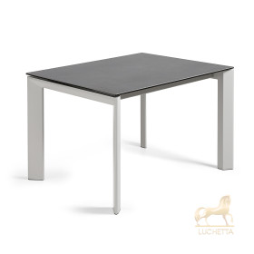 Стол Atta 120 (180) x80 серый керамический Vulcano Roca