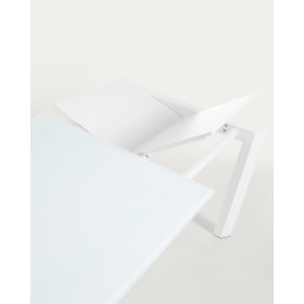 Стол обеденный Atta 120(180)x80 белое стекло