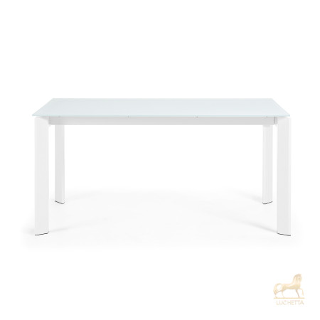 ATTA Стол 160 (220) x90 белое стекло ATTA Стол 160 (220) x90 белое стекло