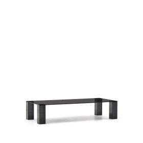 Журнальный столик Adularia из стекла темно-серого цвета 140 x 60