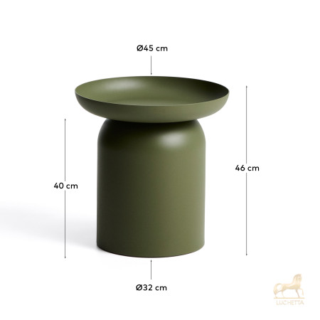 Уличный столик Arcola из зеленого алюминия, диаметр 45 см Уличный столик Arcola из зеленого алюминия, диаметр 45 см
