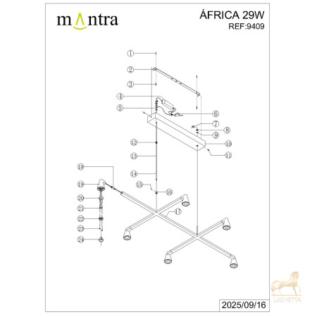 9409 Люстра подвесная AFRICA 9409 Люстра подвесная AFRICA