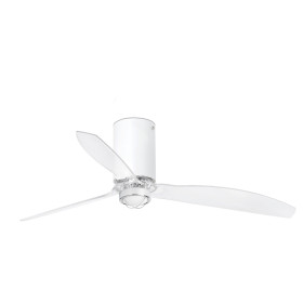 Потолочный вентилятор Mini Tube Fan LED мат. белый/прозрачный 128 см