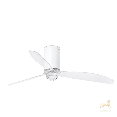 Потолочный вентилятор Mini Tube Fan LED мат. белый/прозрачный 128 см Потолочный вентилятор Mini Tube Fan LED мат. белый/прозрачный 128 см