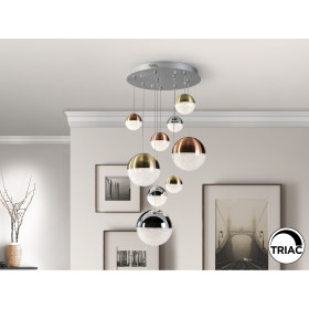 Подвесной светильник Sphere 9L LED Ø50 DIM разноцветный