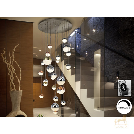 Подвесной светильник Sphere LED 27L Ø80 DIM BLUETOOTH CCT цветной Подвесной светильник Sphere LED 27L Ø80 DIM BLUETOOTH CCT цветной
