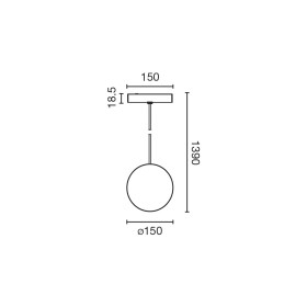 Подвесной светильник NESO SLIM UNIK COLGANTE 2700K черный CASAMBI