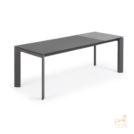 Стол Atta 160 (220) x90 антрацит, темно-серый, стекло Стол Atta 160 (220) x90 антрацит, темно-серый, стекло