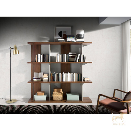 Стеллаж 3236/MQ2101SF из ореха с лакированными боковинами Стеллаж 3236/MQ2101SF из ореха с лакированными боковинами