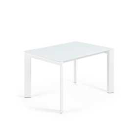 Стол обеденный Atta 120(180)x80 белое стекло