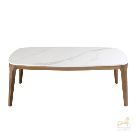 Овальный столик 2132/CT933 из керамики и ореха Овальный столик 2132/CT933 из керамики и ореха