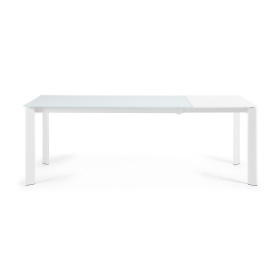ATTA Стол 160 (220) x90 белое стекло