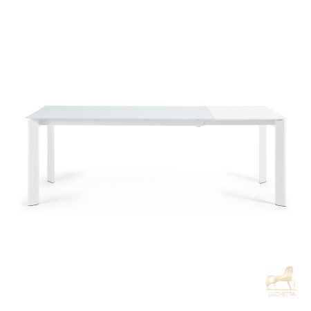 ATTA Стол 160 (220) x90 белое стекло ATTA Стол 160 (220) x90 белое стекло