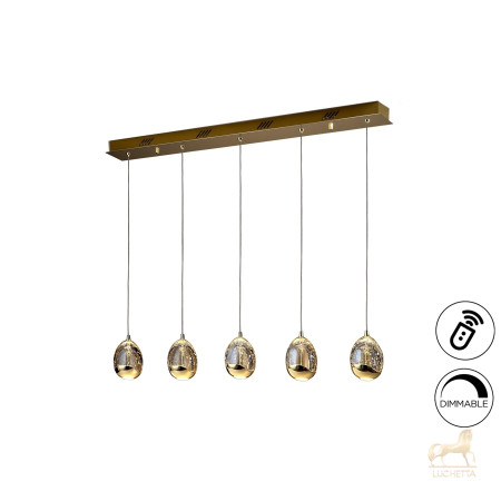 Подвесной светильник Rocio 5L золотой DIMMABLE Подвесной светильник Rocio 5L золотой DIMMABLE