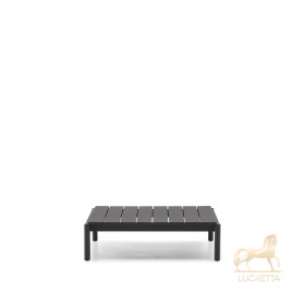 Журнальный столик Sorells из серого алюминия 89 x 91 см