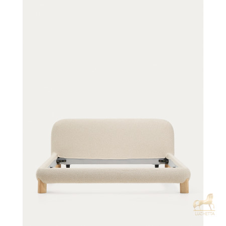 Кровать Odina из ткани букле цвета экрю 180 x 200 см Кровать Odina из ткани букле цвета экрю 180 x 200 см