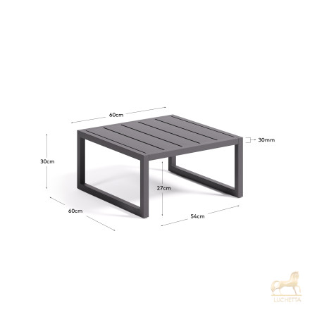 Comova Столик для улицы из черного алюминия 60 x 60 см Comova Столик для улицы из черного алюминия 60 x 60 см