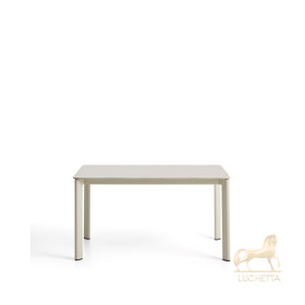 Уличный стол Anafi с бежевой столешницей из спеченного камня, 140 x 80 см