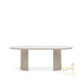 Стол Nealy из лакированного МДФ в отделке экрю, 200 x 100