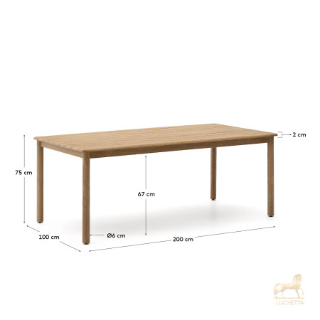 Уличный стол Sori из акации 200 x 100 см Уличный стол Sori из акации 200 x 100 см
