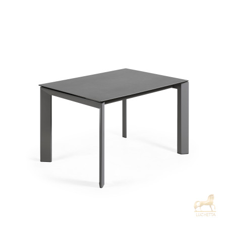 Стол раскладной Atta 120(180) x80 антрацит, керамика Vulcano Roca Стол раскладной Atta 120(180) x80 антрацит, керамика Vulcano Roca
