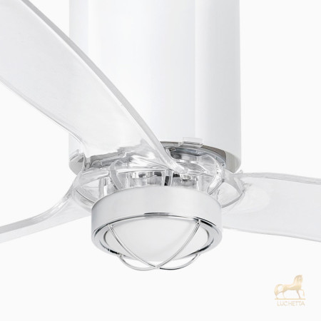 Потолочный вентилятор Mini Tube Fan LED белый/прозрачный 128 см Потолочный вентилятор Mini Tube Fan LED белый/прозрачный 128 см